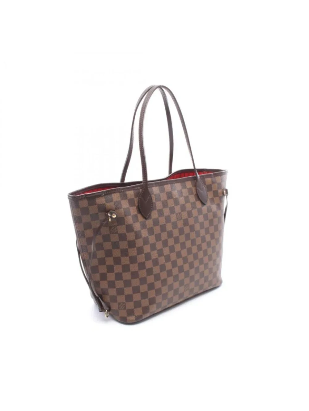 Louis Vuitton Tote Bag Neverfull MM Damier Ebene Canvas Leather